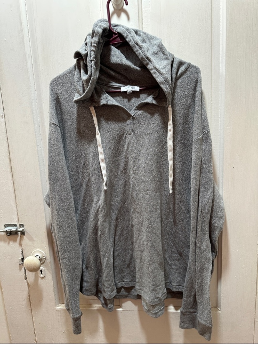 Woman’s Gray Turtleneck Hoodie Sweater